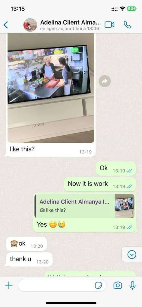 WhatsApp samtal med Pongo IPTV support 4