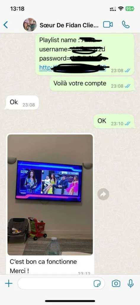 WhatsApp samtal med Pongo IPTV support 6